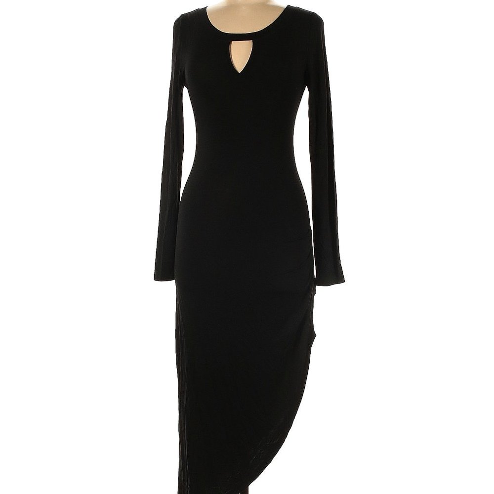 Elegant Black Asymmetrical Dress